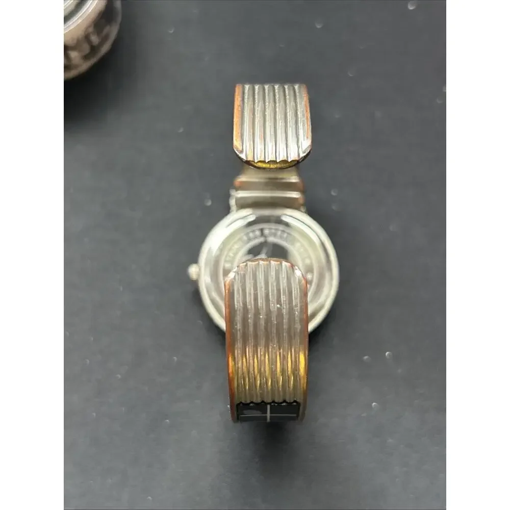 Geneva Pearl Dial Women’s Cuff Watch
